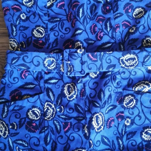 Anthropologie Jumpsuit Cartonnier Blue Mid Summer Belted 2 - Picture 7 of 10